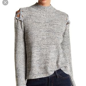 JOHN AND JENN LACE UP SHOULDER SWEATER